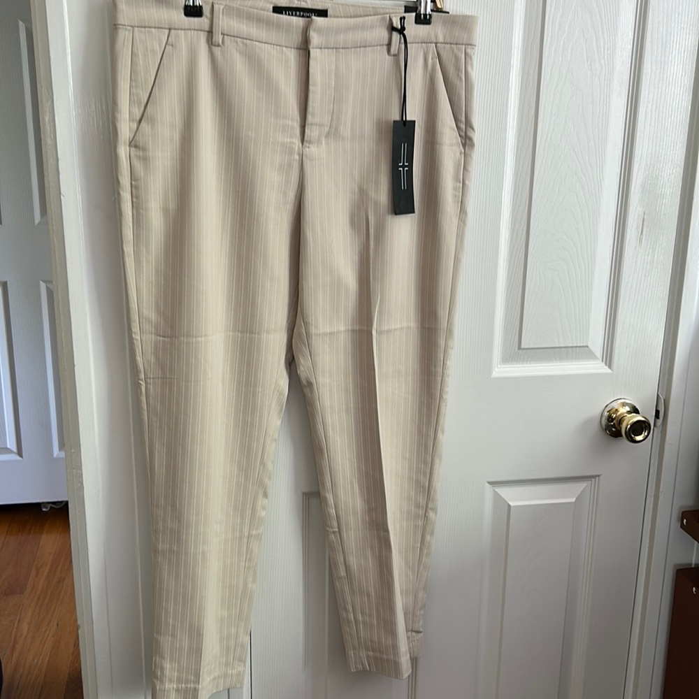 NWT Liverpool Pants Cream/White Size 14